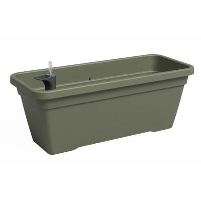 Jardinière élégante en plastique vert - Rectangulaire - 77,9 x 24 x 22cm