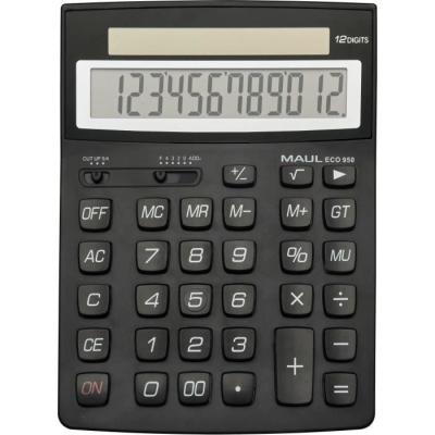 Calculatrice de bureau MAUL ECO 950 - 12 chiffres - Noir