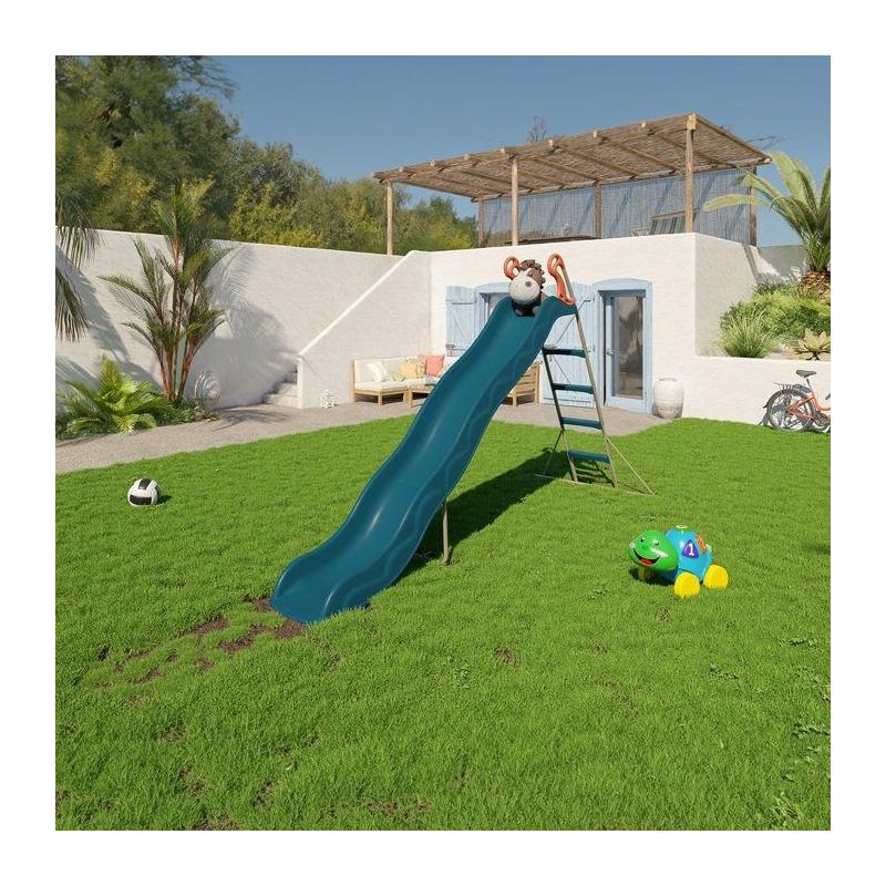 Toboggan ACTOU BLEU TRIGANO 3m - Pour les enfants de 3 à 12 ans