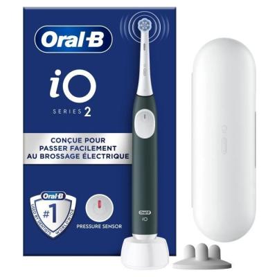 Brosse à dents électrique ORAL B iO2 Series - Vert Forêt + Étui de Voyage
