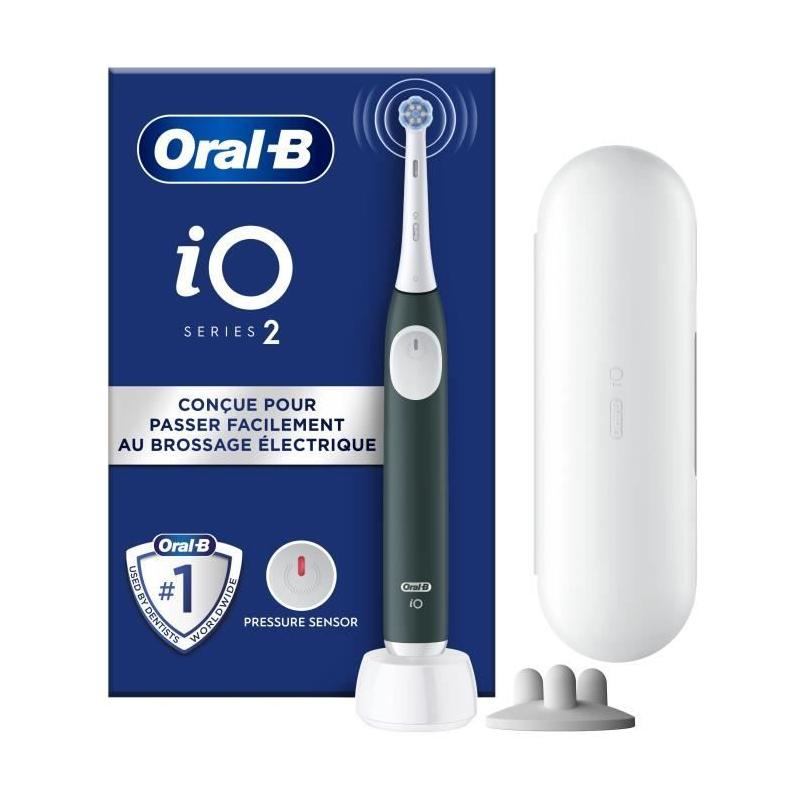 Brosse à dents électrique ORAL B iO2 Series - Vert Forêt + Étui de Voyage