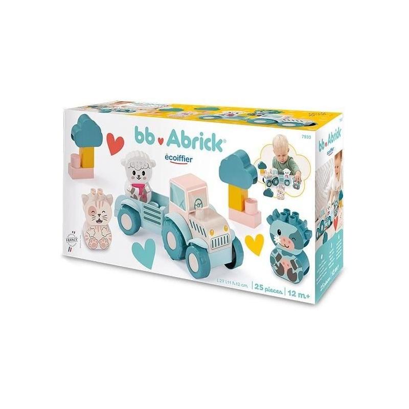 Tracteur Ecoiffier : jeu de construction pastel pour bébé 12 mois