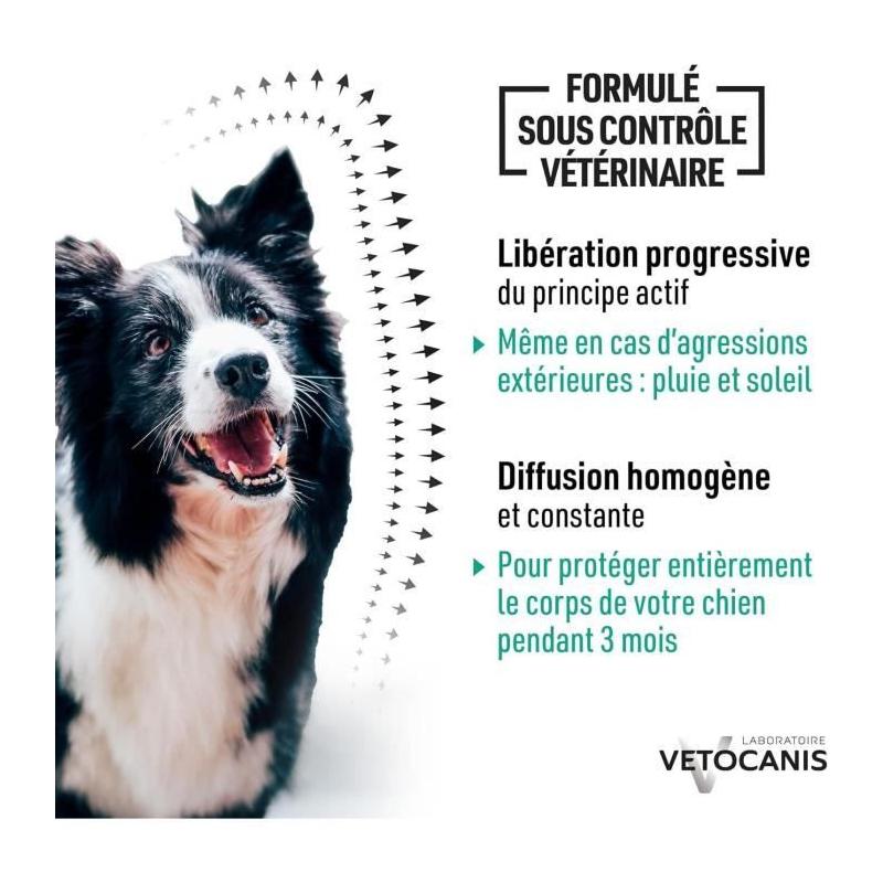 Collier répulsif puces tiques et moustiques pour chien - Lot de 2