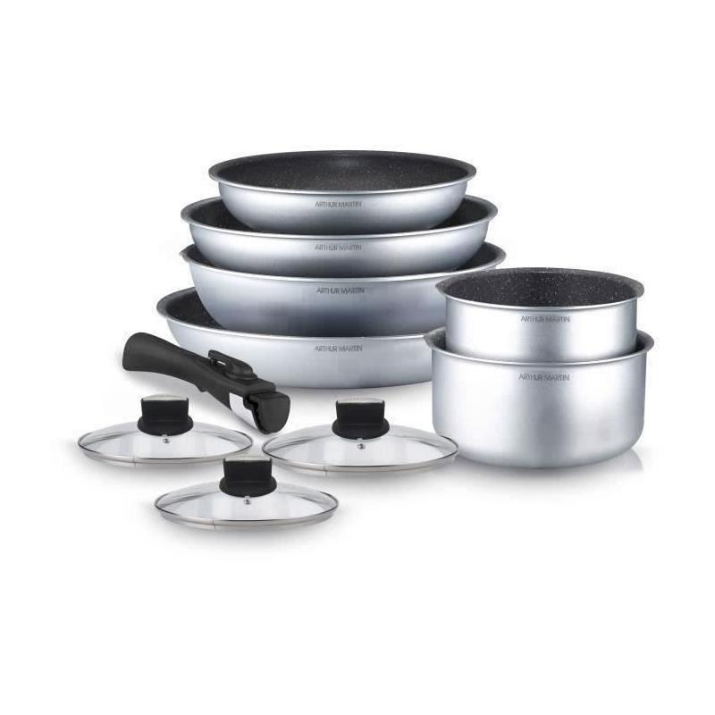 Ensemble de cuisine Arthur Martin AM167S 10 pièces - Pratique et élégant!