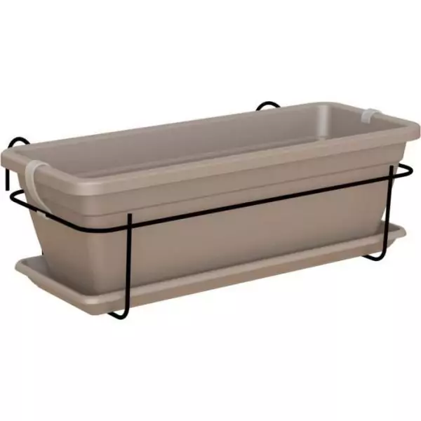 ARTEVASI Kit balcon Jardiniere VENEZIA - 50cm taupe - 50 x 19,5 x h16,3 cm - 1,16L