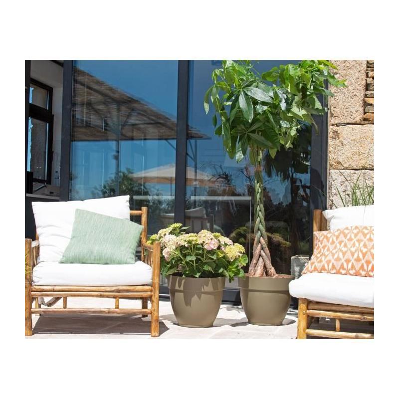 POT DE FLEUR 30CM ANTHRACITE CAPRI CAMAPANA