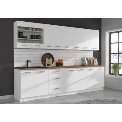 Meuble haut 2 portes battantes ATLAS - Blanc - L80 x P31 x H72