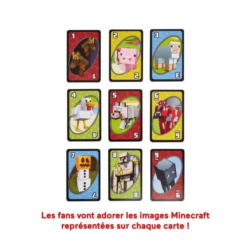 Jeu de cartes Uno Minecraft pour les fans du jeu vidéo!