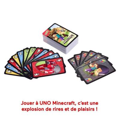 Jeu de cartes Uno Minecraft pour les fans du jeu vidéo!