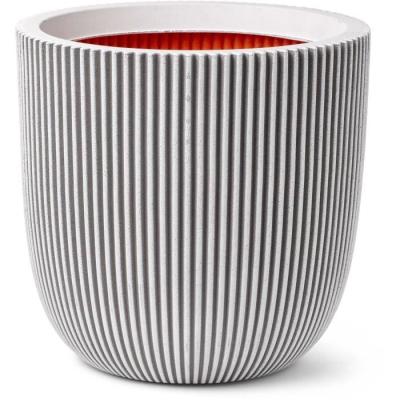 Pot de fleur élégant - CAPI EUROPE - GROOVE NL - 35 x 34 cm - Ivoire