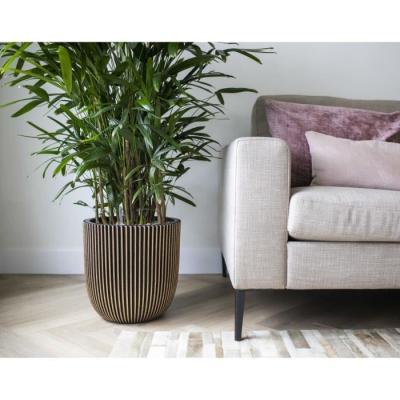 Pot de fleur boule CAPI EUROPE GROOVE NL 35 x 34 cm Noir/Or