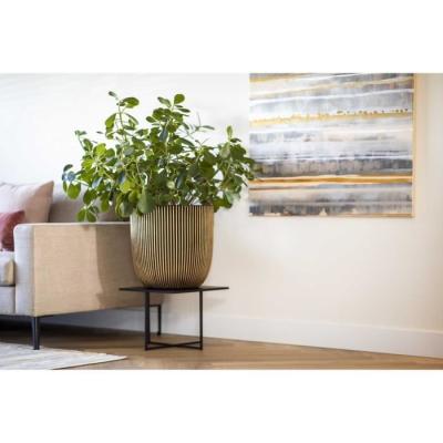 Pot de fleur boule CAPI EUROPE GROOVE NL 35 x 34 cm Noir/Or