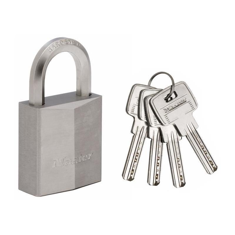 Cadenas en laiton nickelé 40mm - Haute sécurité - 4 clés - MASTER LOCK