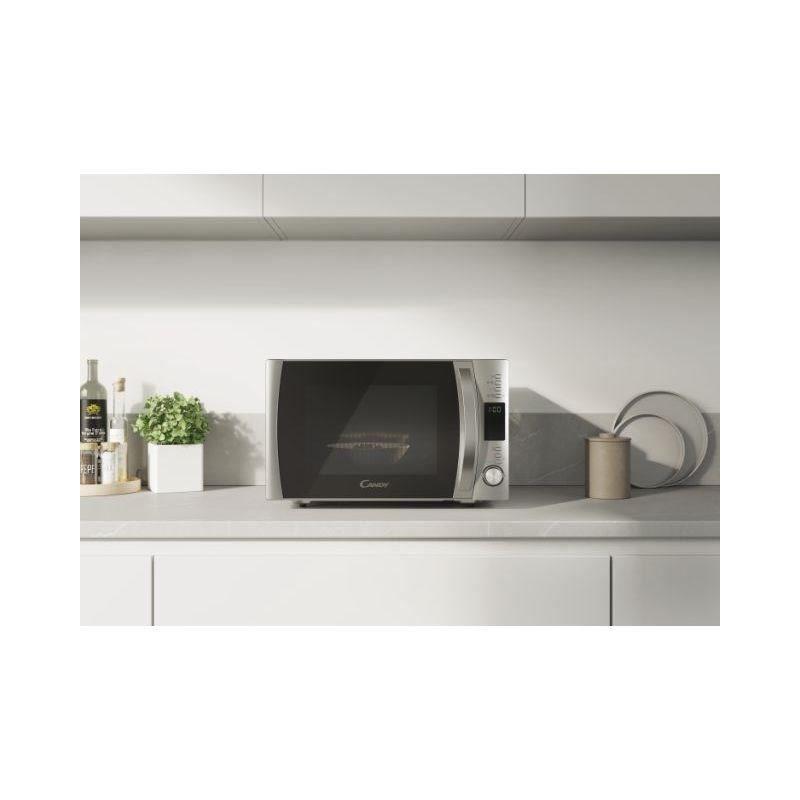 Micro-ondes Candy Essenza CMXW30DS 900W 30L Argent - Fonction Décongélation