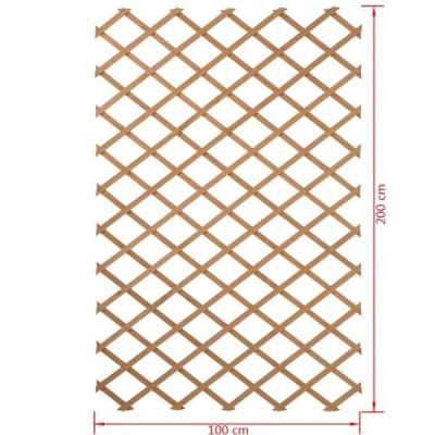 Palissade de jardin 100x200 cm - Bois Naturel