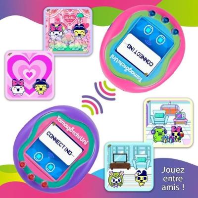 Tamagotchi Uni: Animal virtuel violet avec bracelet montre