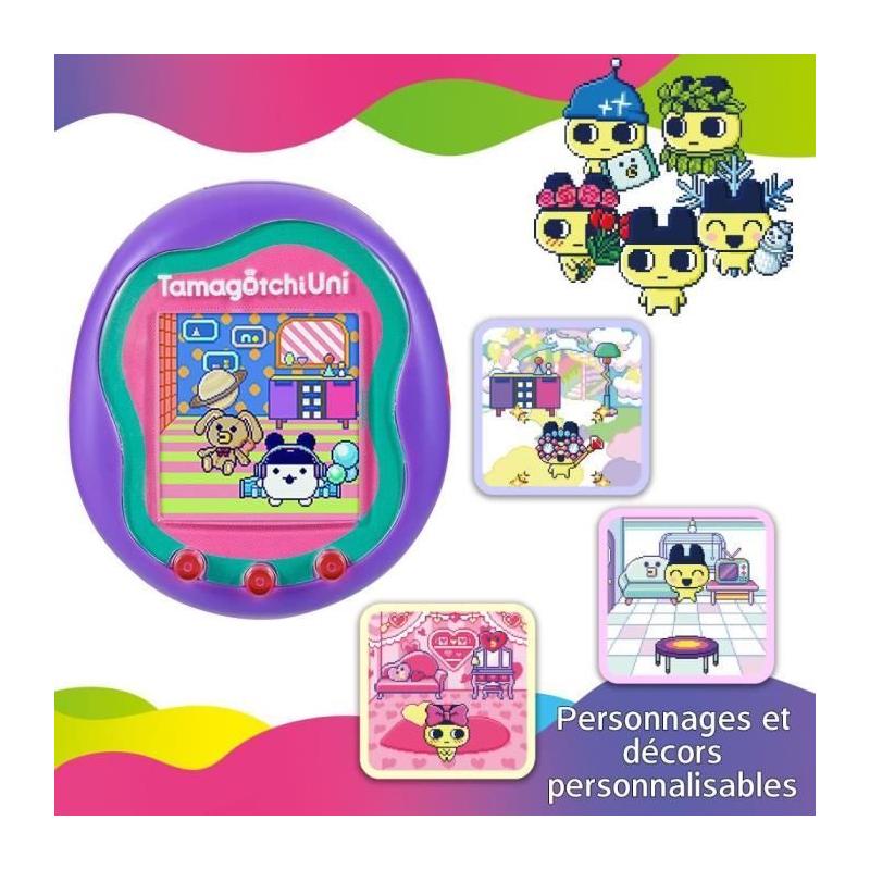 Tamagotchi Uni: Animal virtuel violet avec bracelet montre