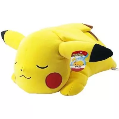 Peluche Pikachu Dort 40 cm - Pokémon - BANDAI - Doudou ou Oreiller