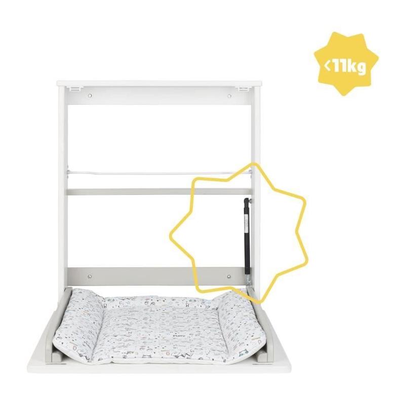 Table à langer murale Badabulle Plouf - Compacte et pliable