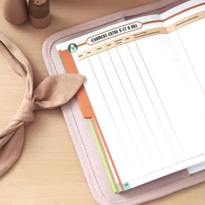 Protège carnet de santé BEABA en toile rose poudré
