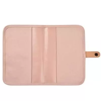Protège carnet de santé BEABA en toile rose poudré Protège carnet de santé BEABA en toile rose poudré