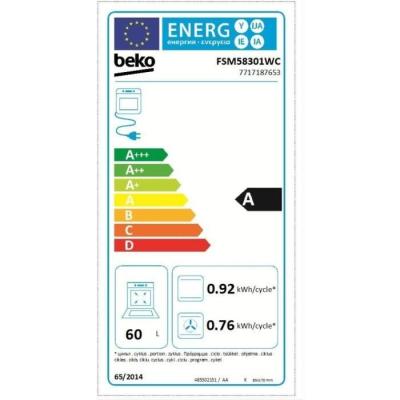 Cuisinière induction BEKO FSM58301WC - Compacte et performante