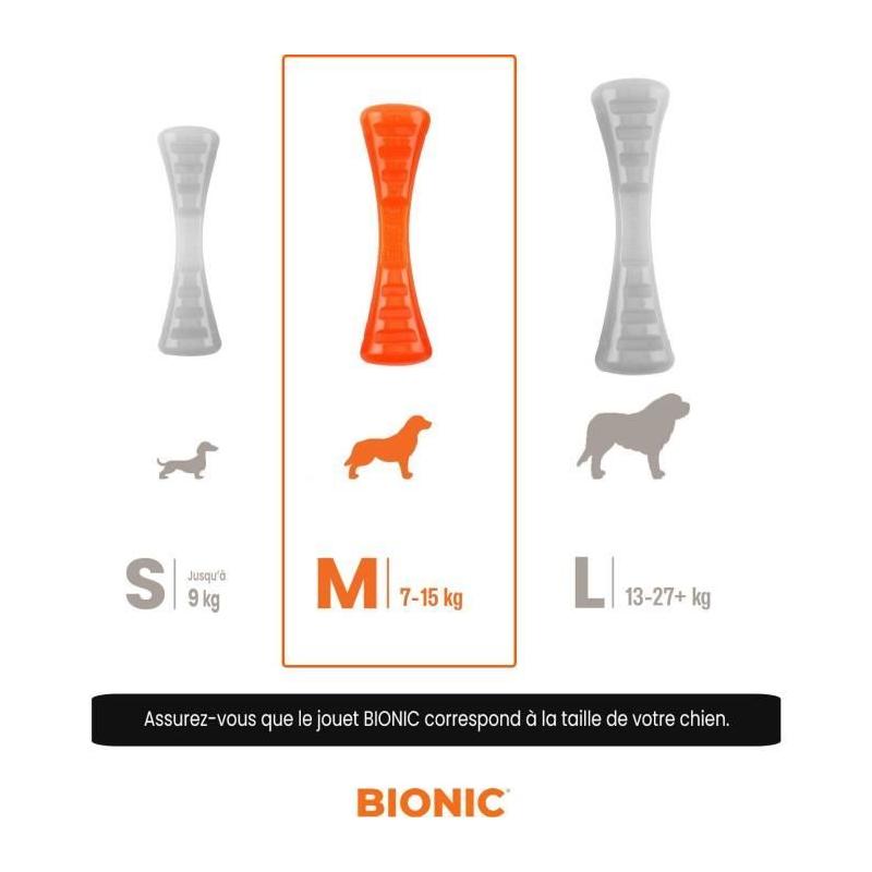 Jouet pour chien BIONIC - Bâton Urban stick - Taille Medium 23 cm
