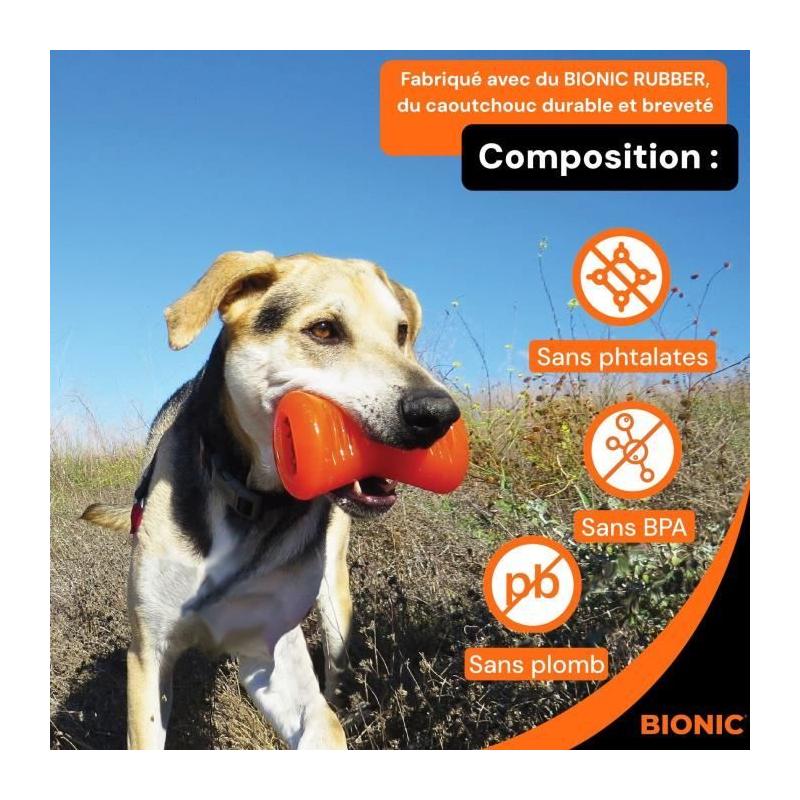 Jouet pour chien BIONIC Os Medium 12 cm - Caoutchouc ultra résistant