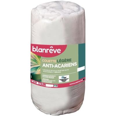Couette légère anti-acariens - BLANREVE - 260 x 240 cm - Blanc