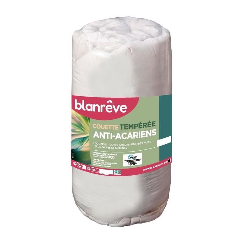 Couette tempérée anti-acariens BLANREVE 300 gr/m² - 240 x 220 cm ?