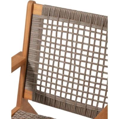 Fauteuil de jardin BORA en bois d'Acacia FSC et résine tressée