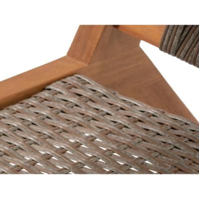 Fauteuil de jardin BORA en bois d'Acacia FSC et résine tressée