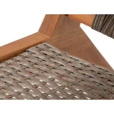 Fauteuil de jardin BORA en bois d'Acacia FSC et résine tressée Fauteuil de jardin BORA en bois d'Acacia FSC et résine tressée