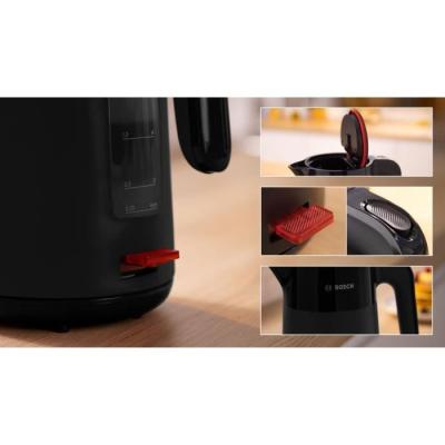 Bouilloire Bosch TWK2M163 MyMoment - Noire Mate - 60 tasses