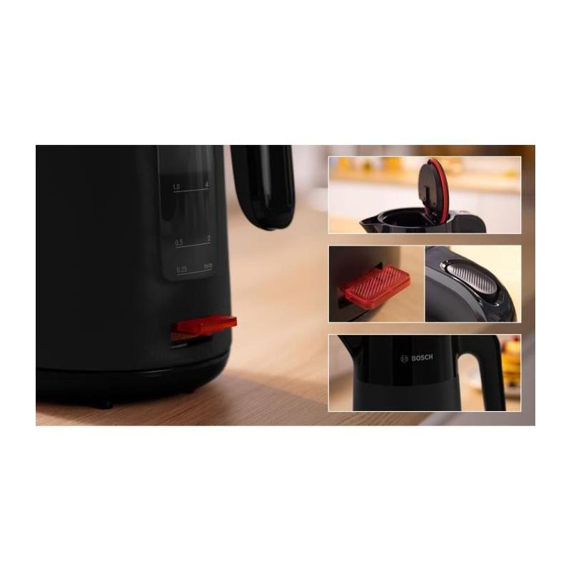Bouilloire Bosch TWK2M163 MyMoment - Noire Mate - 60 tasses