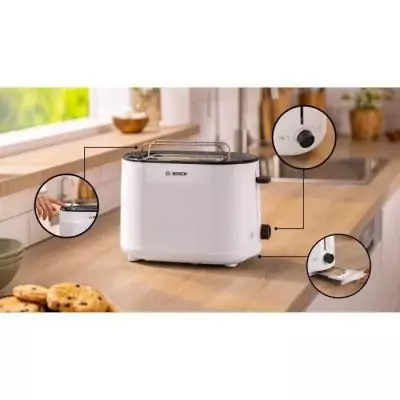 Toaster BOSCH MyMoment - Blanc - 2 tranches