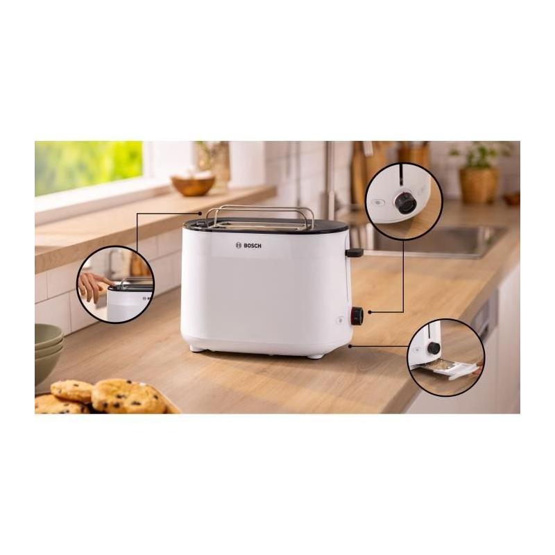 Toaster BOSCH MyMoment - Blanc - 2 tranches