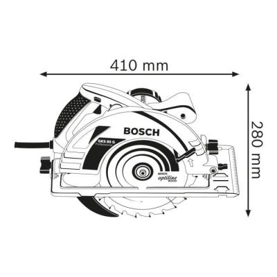 Scie circulaire Bosch Professional GKS 85G, puissante lame de 235mm - 060157A900