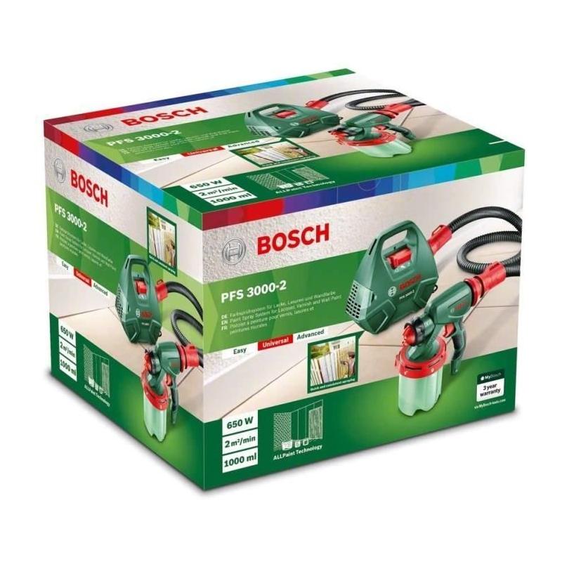 Pistolet à peinture Bosch PFS 3000-2 650W - Pour intérieur et extérieur