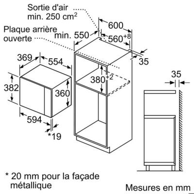 Micro-ondes Bosch Serie | 4 BFL553MS0 25L 900W Inox