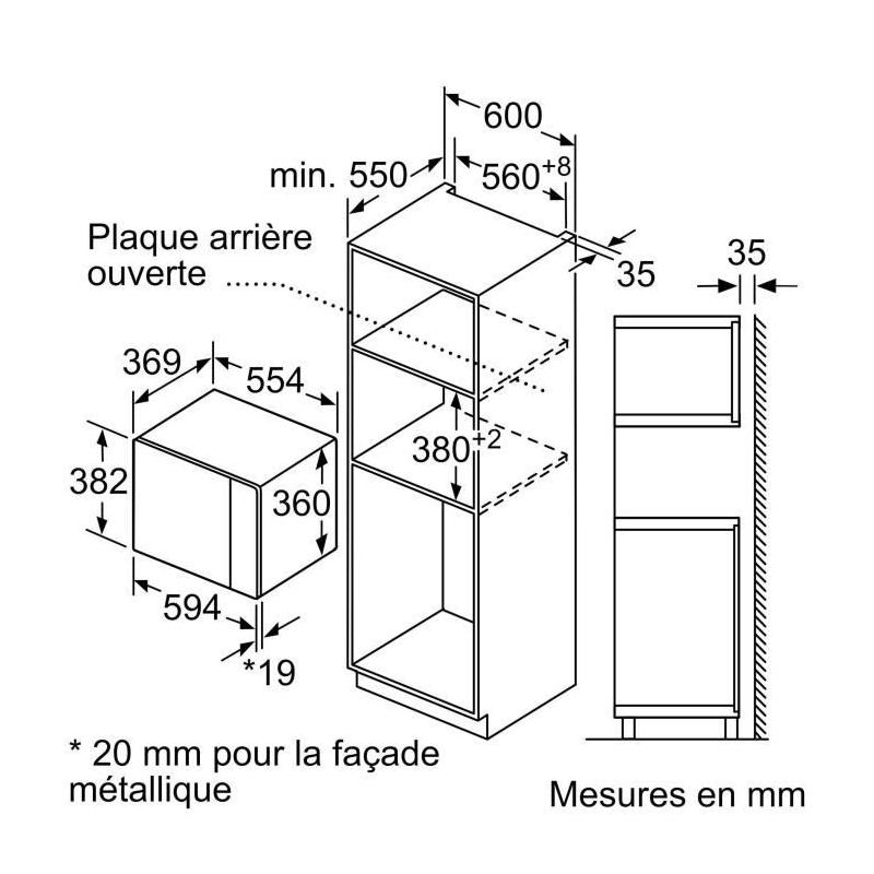 Micro-ondes Bosch Serie | 4 BFL553MS0 25L 900W Inox