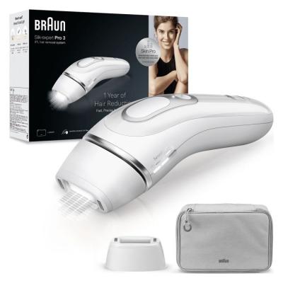 Épilation durable avec l'épilateur lumière pulsée Braun - 3 niveaux - 300 000 flashes