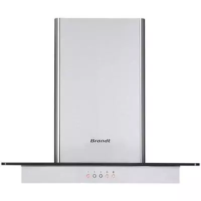 Hotte murale BRANDT BHB1644IX 60cm Inox + Verre Hotte murale BRANDT BHB1644IX 60cm Inox + Verre
