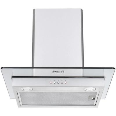 Hotte murale BRANDT BHB1644IX 60cm Inox + Verre