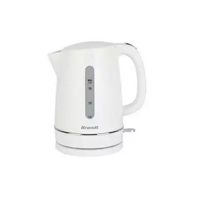 Bouilloire électrique BRANDT 1,7L - Blanc pivotant 360°
