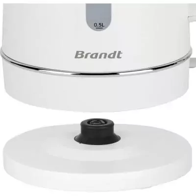 Bouilloire électrique BRANDT 1,7L - Blanc pivotant 360°