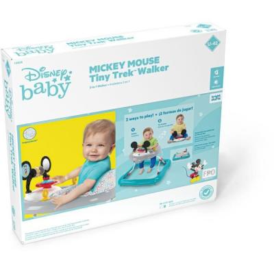 Trotteur bébé évolutif et pliable 2-en-1 Disney Mickey - Jouet d'éveil intégré