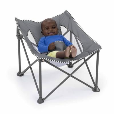 Transat bébé pliable Gris Pop 'N Chill - Pare soleil SPF +50