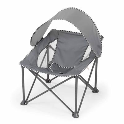 Transat bébé pliable Gris Pop 'N Chill - Pare soleil SPF +50
