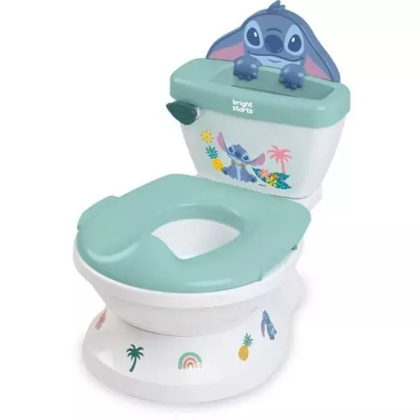 DISNEY BABY - STITCH - Mini toilette avec réducteur de lunette de toilette inclus, 2 en 1, Pot amovible facile a nettoyer